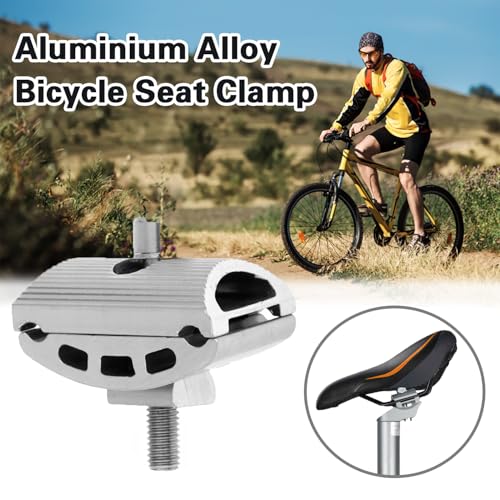 Aluminum Alloy Bike Seat Clamp - Universal Bicycle Seat Post Replacement for Mountain Bikes
