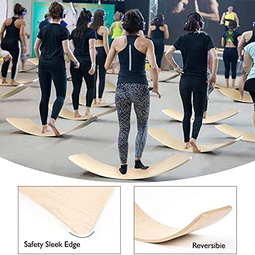 Wooden Balance Board - Montessori Toy for Kids & Adults - Natural