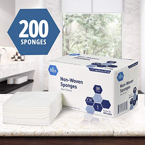 Non-Woven Surgical Sponges 4x4 Inch - 200 Count Pack