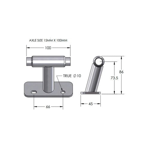 Kuat Dirtbag 15mm x 100mm Thru Axle Rack, Black