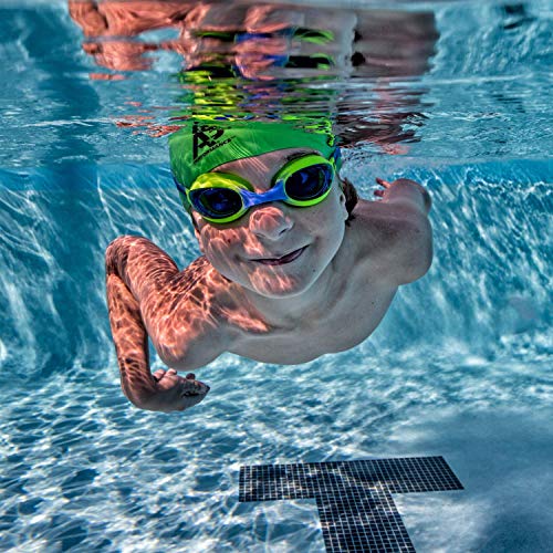 A3 Flex Youth Swim Goggles Purple/Pink - Leak-Free Kids Swimming Goggles with Easy Adjust Straps