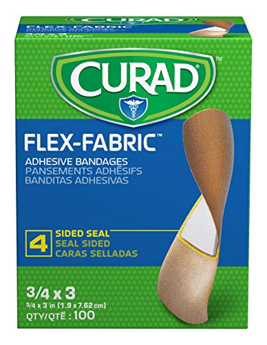 Flex Fabric Adhesive Bandages - 3/4" x 3" - 100 Count Box