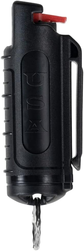 Police Magnum Keychain Pepper Spray - Tactical Maximum Strength OC with Dye - Compact Self Defense for Men & Women