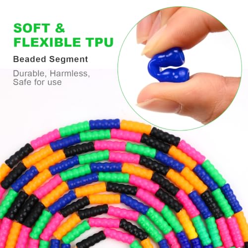 16 FT Double Dutch Jump Ropes - 2 Pack with Blue Beads