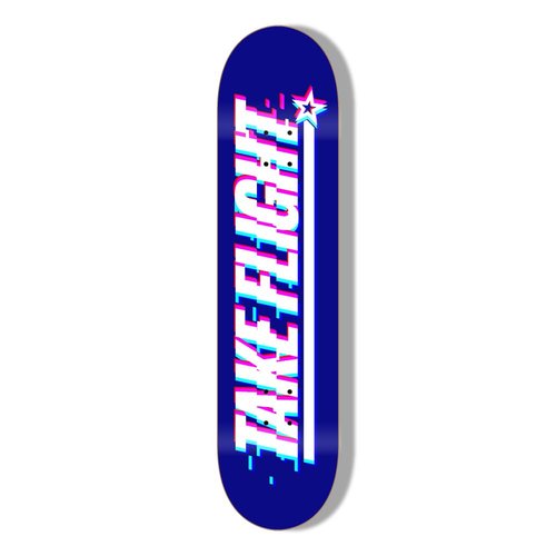 A Plus Collectibles Take Flight Skateboard Deck, 100% Canadian Maple (Glitch, 8.5)