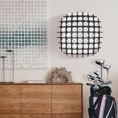 Montex Black Golf Ball Wall Mount Display Case - Stylish Collection Holder