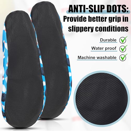 Geyoga 2 Pcs Bowling Shoe Covers Protector Multicolor XX-Large Stylish