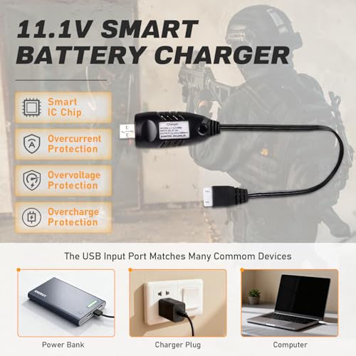 11.1V 1400mAh Airsoft Battery 30C Mini Tamiya Plug - 2 Pack