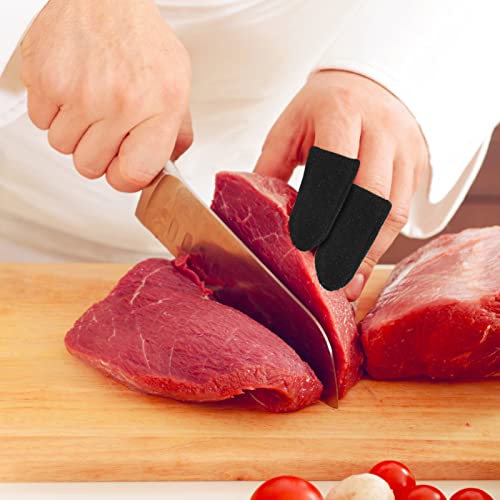 Cut-Resistant Finger Cots - 12 PCS Reusable Protectors - Black