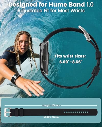 Silicone Band Replacement Strap for Hume Band 1.0 - Black