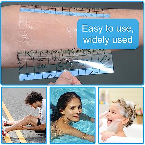 Waterproof Adhesive Bandages - 100 Sheets, 2 x 2 Inch Tattoo Protector