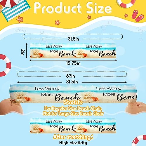 4 Pcs Elastic Beach Towel Bands for Regular Chairs - Seaside