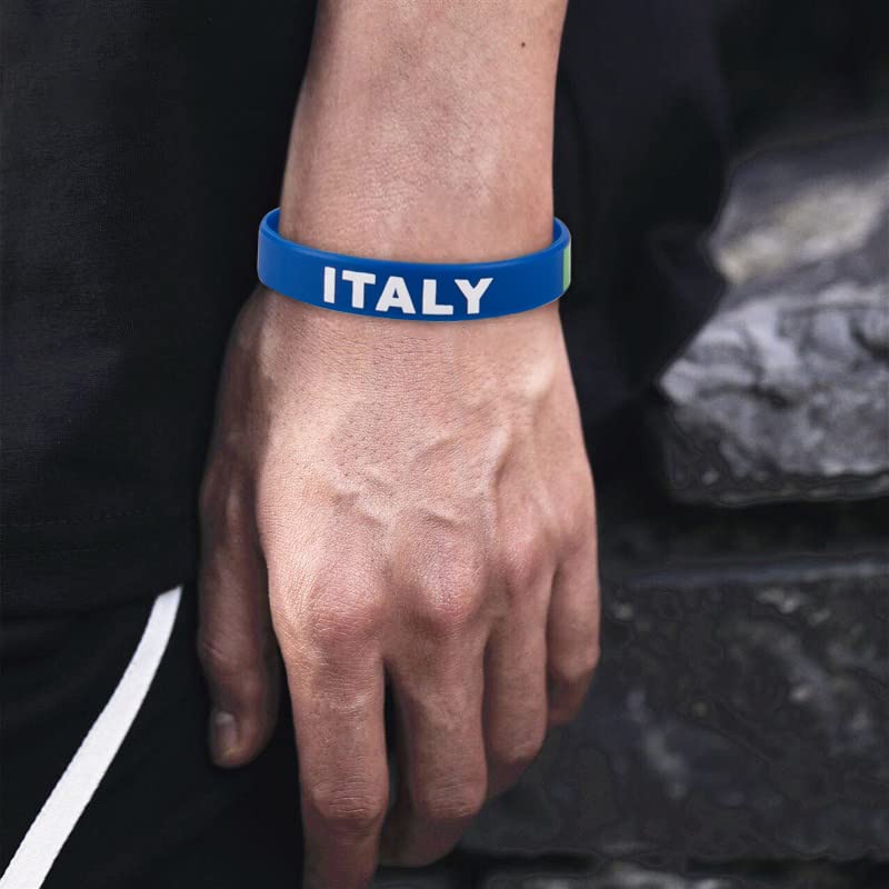 Italy Country Flag Silicone Bracelet - Unisex Fashion Wristband