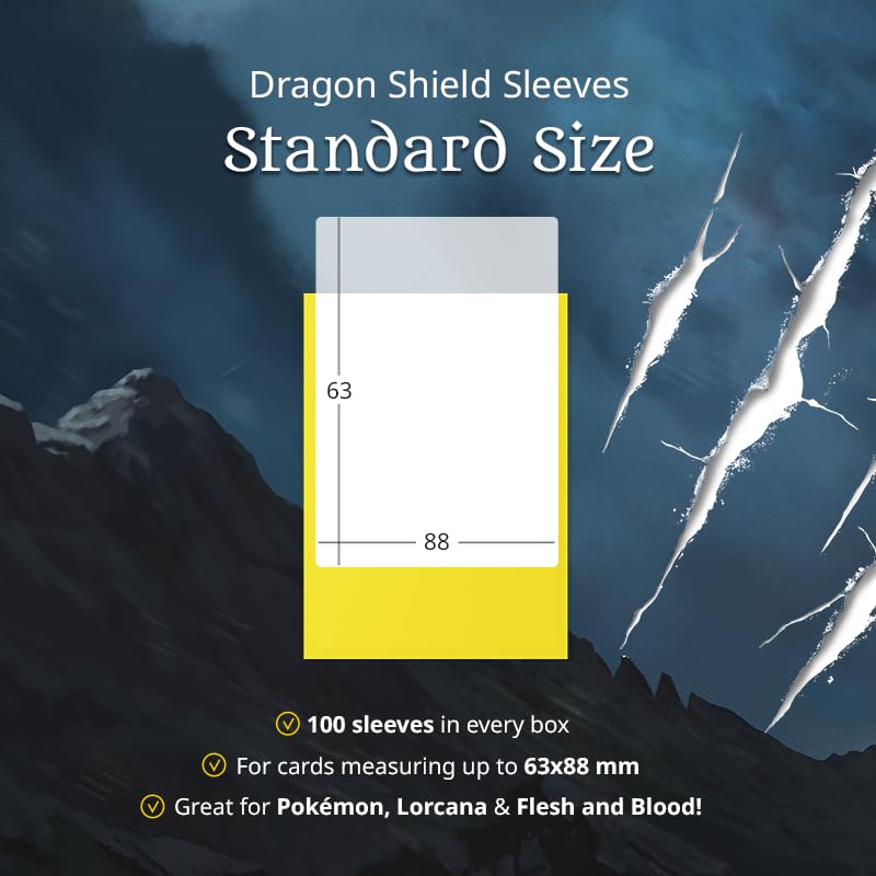 Standard Size Card Sleeves - 100 Pack, Clear TCG Protection