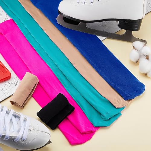 Figure Skating Socks - One Size, Nude, Royal Blue, Fruit Green, Rose Red
