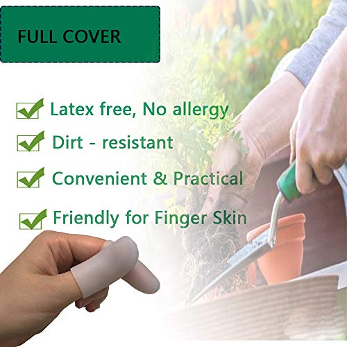 Gel Finger Protectors - Silicone Fingertips for Pain Relief - Medium (Pack of 10)