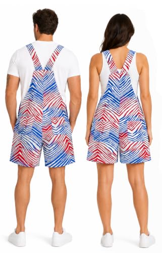 Buffalo Bills Zebra Ombre Shortalls - Unisex Adult Overalls
