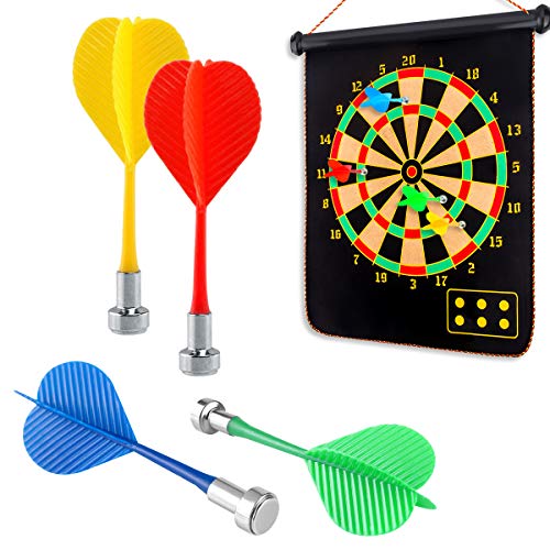Magnetic Darts Set - 12 Pcs Safety Replacement Darts in 4 Colors