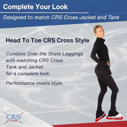 High-Rise Ice Skating Leggings for Women - Over Skate (OS) - Black