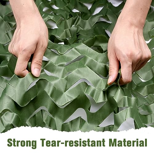 Camouflage Netting - Dark Green, 4.9ft x 6.5ft - Lightweight Tarp for Hunting & Camping