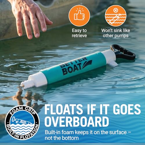 Better Boat Teal Manual Bilge Pump for Kayaks & Canoes - Handheld Siphon Bailer