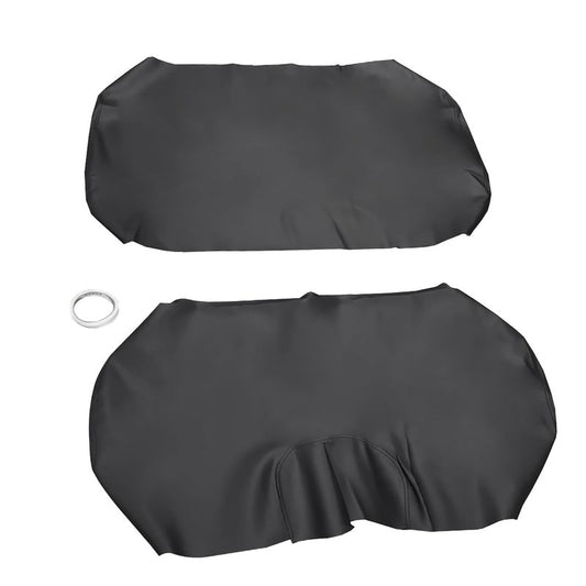 BuliBoao Golf Cart Front Seat Cover Set Staple On for E-Z-Go TXT Golf Cart, Microfiber Leather, Black