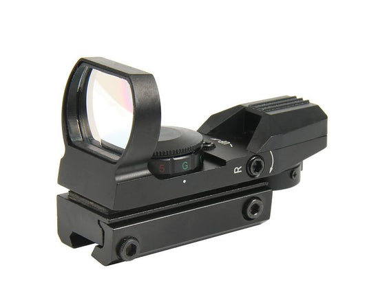 TACFUN Red and Green Reflex Sight with 4 Reticles, 3/8" Dovetail Mount for Airgun Airsoft and .22 RF