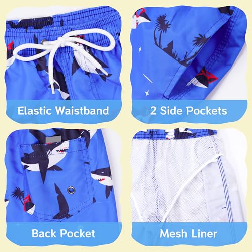 Boys Swim Trunks Toddler Board Shorts for Kids Boy (3-14 Years)