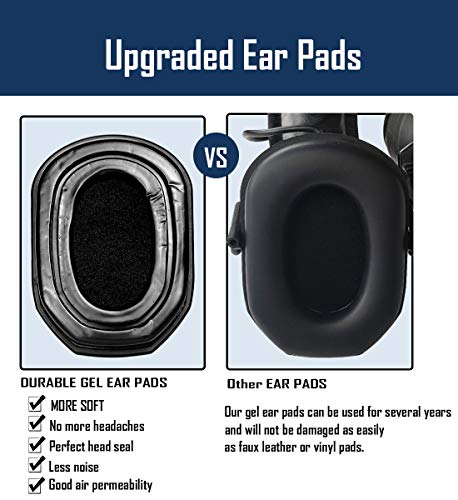 Gel Ear Pads for Walker's Razor Earmuffs - Soft Replacement Ear Cups - 1 Pack