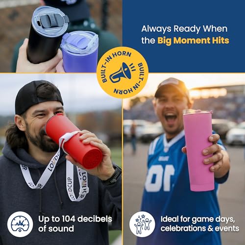 23 oz 2-in-1 Water Bottle & Noisemaker - Jet Black