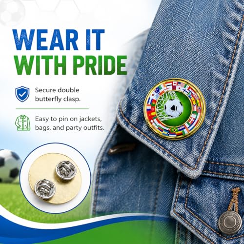 Soccer Keychain Gift Set with Pin and Tattoos for Fans