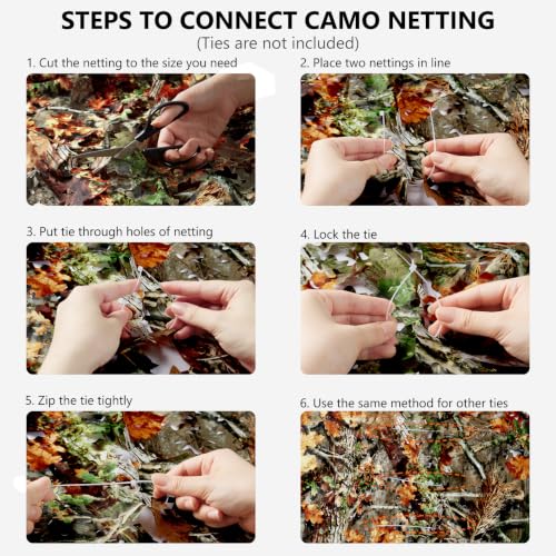 TrueStalk 5x16.4ft Woodland 3D Leaf Camo Netting, Tear-Resistant Mesh, Camouflage Cover
