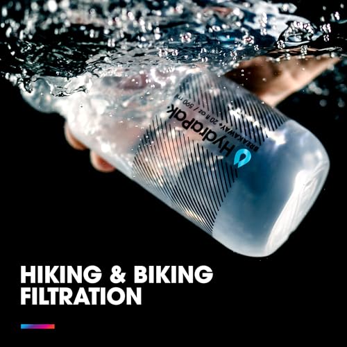 HydraPak Breakaway+ 30oz Water Filter Bottle - Fast Safe Hydration for Outdoors