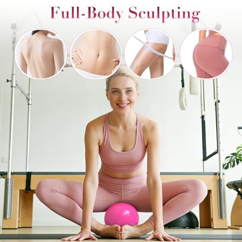 15-Piece Pilates Kit with Resistance Bands, Ring & Ball - Home Workout Equipment for Full Body Toning