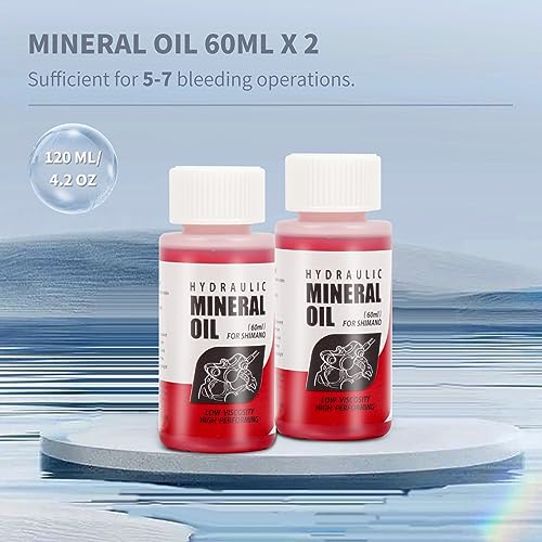 High-Performance Bike Brake Fluid Mineral Oil 120ml for Shimano Tektro Hydraulic Discs