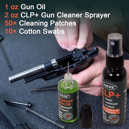 4-in-1 Gun Cleaning Kit with CLP Oil, Sprayer & Precision Oiler