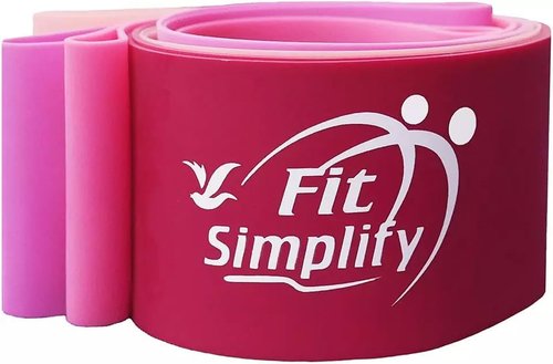 Fit Simplify Resistance Loop Exercise Bands - Set of 5 with Instruction Guide & Carry Bag