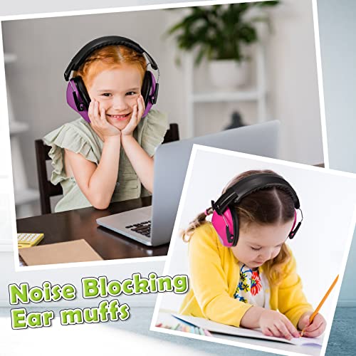 Yunsailing 6 Pcs Kids Ear Protection Earmuffs Adjustable Noise Insulation Headphones Toddlers 27NRR Noise Reduction Ear Muffs(Mixed Color)