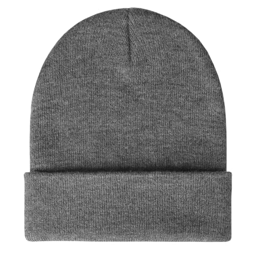 Warm Unisex Knit Ski Beanie - One Size / Grey