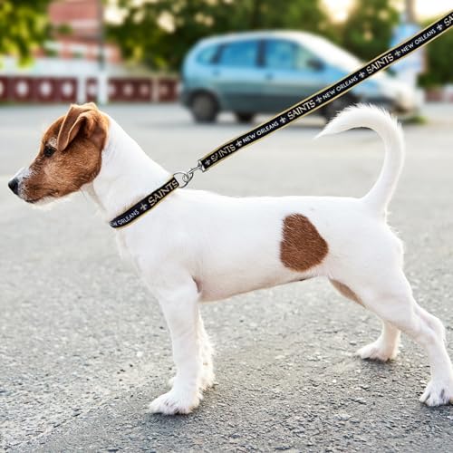 New Orleans Saints Pet Leash - Medium Durable Satin Dog & Cat Strap