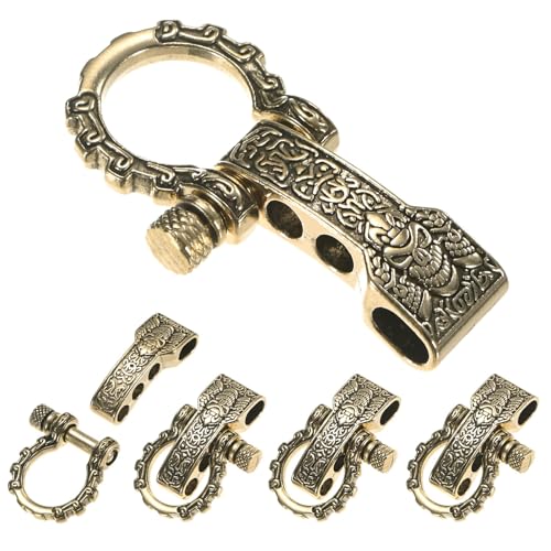 Gold Adjustable Paracord Shackle Buckles - 5PCS for Survival