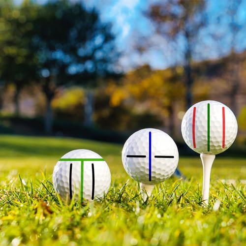 Precision Golf Ball Marker Set - 8 Pack with 4 Marking Stencils