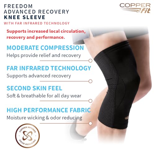 Copper Fit PRO Knee Compression Sleeve with Far Infrared Technology