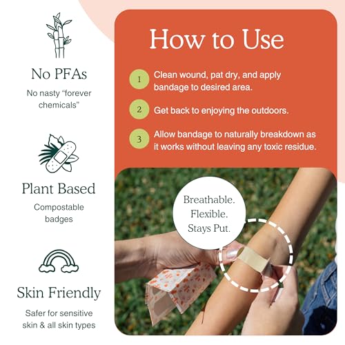 Organic Bamboo Bandages - Hypoallergenic & Eco-Friendly - 25 Pack