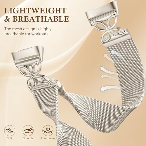 GEAK Advanced Starlight Fitbit Charge 6/5 Bands – Stylish Adjustable Watch Straps for Women & Men