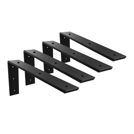 Countertop Support Bracket 4 Pack 14 inch Heavy Duty 3/8" Thick Black Granite Countertop Bracket 14"x6"x2.5" Shelf L Bracket Mantel Corbels for Quartz/Granite/Wood/Concret/Laminate Countertops