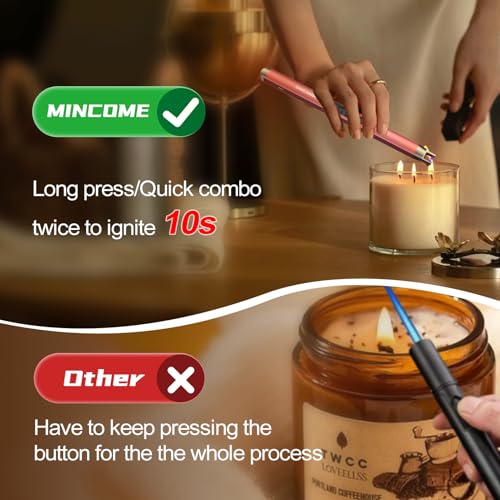 Electric Rechargeable USB Plasma Arc Candle Lighter - Rose Gold