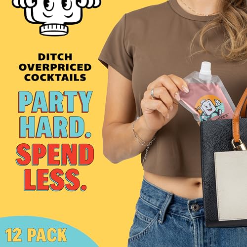 12 Pack Hidden Liquor Pouches - 8 oz Leakproof Flasks