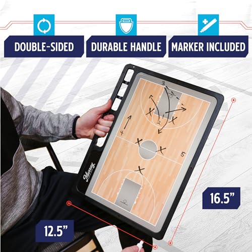 Premium Basketball Coaches Clipboard - Double-Sided Dry Erase Board
