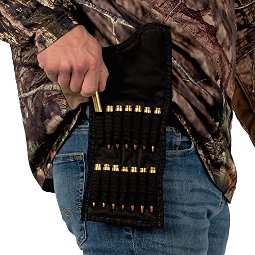 Allen Company Rifle Ammo Pouch Black - Holds 14 Cartridges, Padded Belt Bag